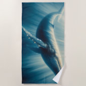 Kustwalvis/nautische walvis strandlaken (Voorkant)