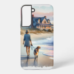 Kustwandeling naar Vuurtoren bij Zonsondergang Samsung Galaxy Hoesje