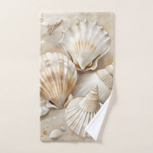 Kustwaterverf Schelpen Handdoek