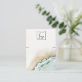 Kustweergave van het Zee Waves Zand Beach Ketting Visitekaartje (Staand voorkant)