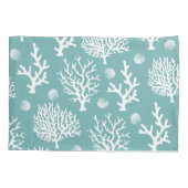 Kustwit Zee Koraal en Zee Groen Kussensloop (Achterkant)