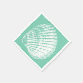 Kustwitte Seashell & Zee Green Servet (Hoek)