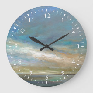 Kustwolken met oceaan grote klok