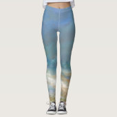 Kustwolken met oceaan leggings (Voorkant)