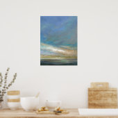 Kustwolken met oceaan poster (Keuken)