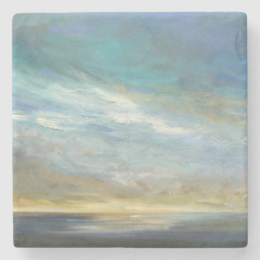 Kustwolken Stenen Onderzetter (Voorkant)