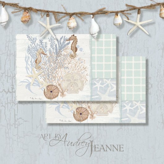 Kustwoning Decor Zeesterren Zeepaardkoraal Hout Tissuepapier