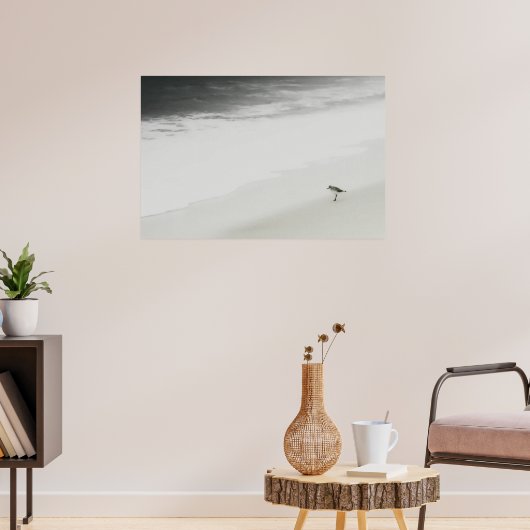Kustzandloper op het strand poster (Woonkamer 3)
