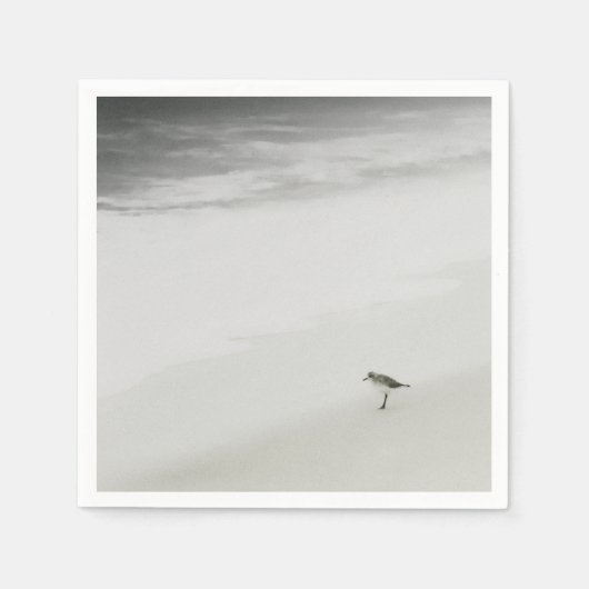 Kustzandloper op het strand servet (Voorkant)