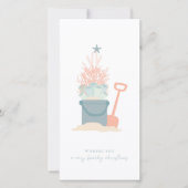 Kustzang kerstbal-fotovakantiekaart (Voorkant)