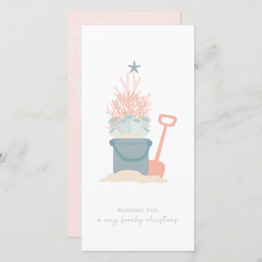 Kustzang kerstbal-fotovakantiekaart (Voorkant / Achterkant)