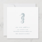 Kustzeepaardje Verandering van adres Verhuizen Aankondiging (Voorkant)