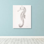 Kustzeeptekening Canvas Afdruk (Insitu (Houten vloer))