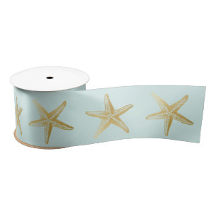 Kustzeeschel Wedding Aqua Blue Gold Starfish Lint