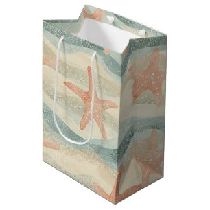 Kustzeester op Aqua Zandgolven Patroon (1) Medium Cadeauzakje