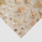 Kustzeesterren en zeeschelpen Beach Foto Tissuepapier (Detail)