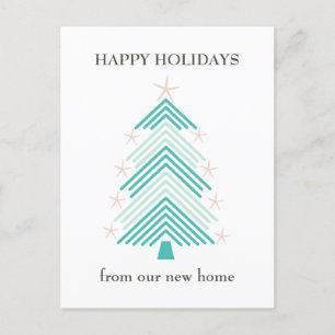 Kustzeesterren Volkskunst Kerstboom Bewegen Aankondigingskaart