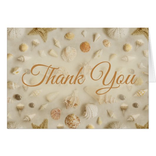 Kustzeesterren & zeeschelpen Beach Foto Dank u (Voorkant Horizontaal)