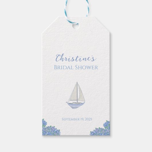 Kustzeilboot Vrijgezellenfeest Dank u Cadeaulabel (Voorkant)