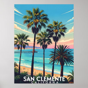Kustzicht San Clemente Californië Poster