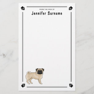 Kut Gezicht Rimpelige Pugs Hond Schoonmaakt Honden Briefpapier