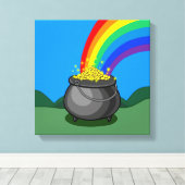 Kut goud en regenboog canvas afdruk (Insitu (Houten vloer))