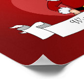 Kut kerstmeisje met kort blond haar poster (Hoek)