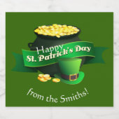 Kut van Gold St Patrick's Day Bier Etiket (Enkel label)