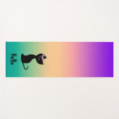 Kut zwarte kattengepersonaliseerde zomergradiënt yogamat (Voorkant (horizontaal))