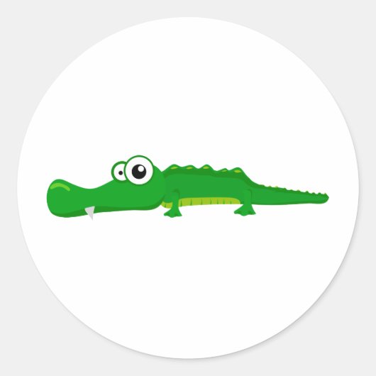 Kutalligator Ronde Sticker (Voorkant)