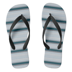Kutblauwe grijze strepen teenslippers