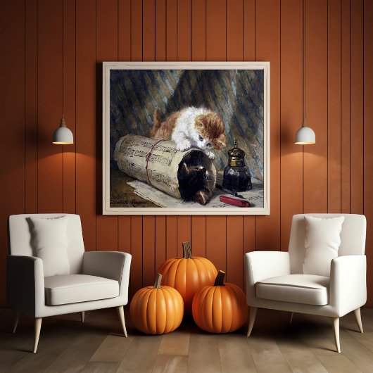 Kute  ( 1886 ) Two Kittens Poster