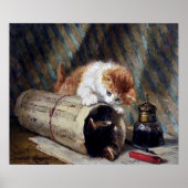 Kute  ( 1886 ) Two Kittens Poster (Voorkant)