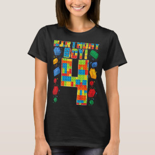 Kute 4e verjaardag 4 jaar oude blokboeien t-shirt