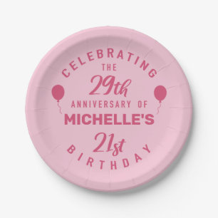Kute 50th Birthday Personalized Papieren Bordje