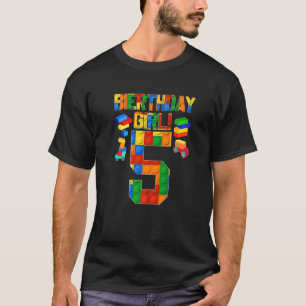 Kute 5e verjaardag 5 jaar oud blokgebouw G T-shirt