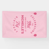 Kute 60th Birthday Personalized Spandoek (Horizontaal)