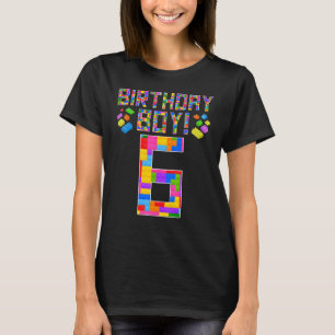Kute 6e verjaardag 6 jaar oude blokboeien t-shirt