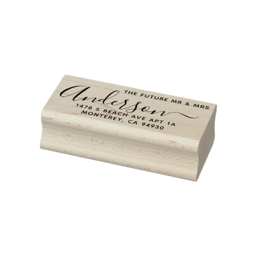 Kute aangepaste adresstempel met Script Font Rubberstempel (Stempel)