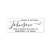 Kute aangepaste adresstempel met Script Font Rubberstempel (Afrduk)