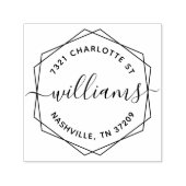 Kute aangepaste adresstempel met Script Font Zelfinktende Stempel (Design)