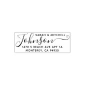 Kute aangepaste adresstempel met Script Font Zelfinktende Stempel (Design)
