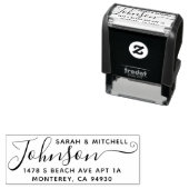 Kute aangepaste adresstempel met Script Font Zelfinktende Stempel (In situ)