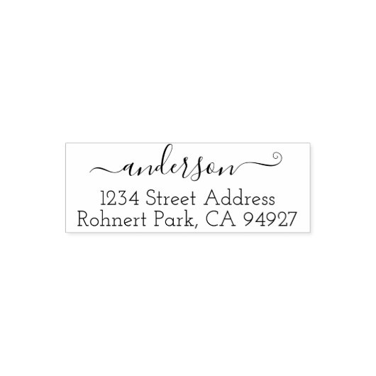 Kute aangepaste adresstempel met Script Font Zelfinktende Stempel (Design)
