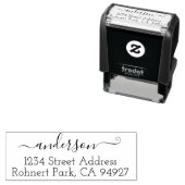 Kute aangepaste adresstempel met Script Font Zelfinktende Stempel (In situ)