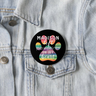 Kute aangepaste regenboogbrug schildert afdrukken ronde button 7,6 cm