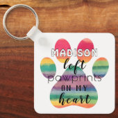 Kute aangepaste regenboogbrug schildert afdrukken  sleutelhanger (Voorkant)