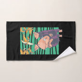 Kute aap met bananen handdoek (Handdoek)
