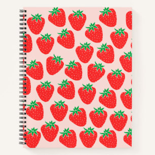 Kute aardbeien notebook notitieboek