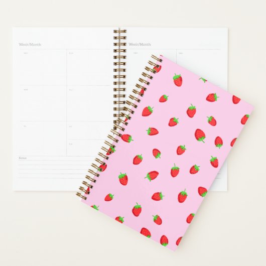 Kute aardbeiplank planner (Display)
